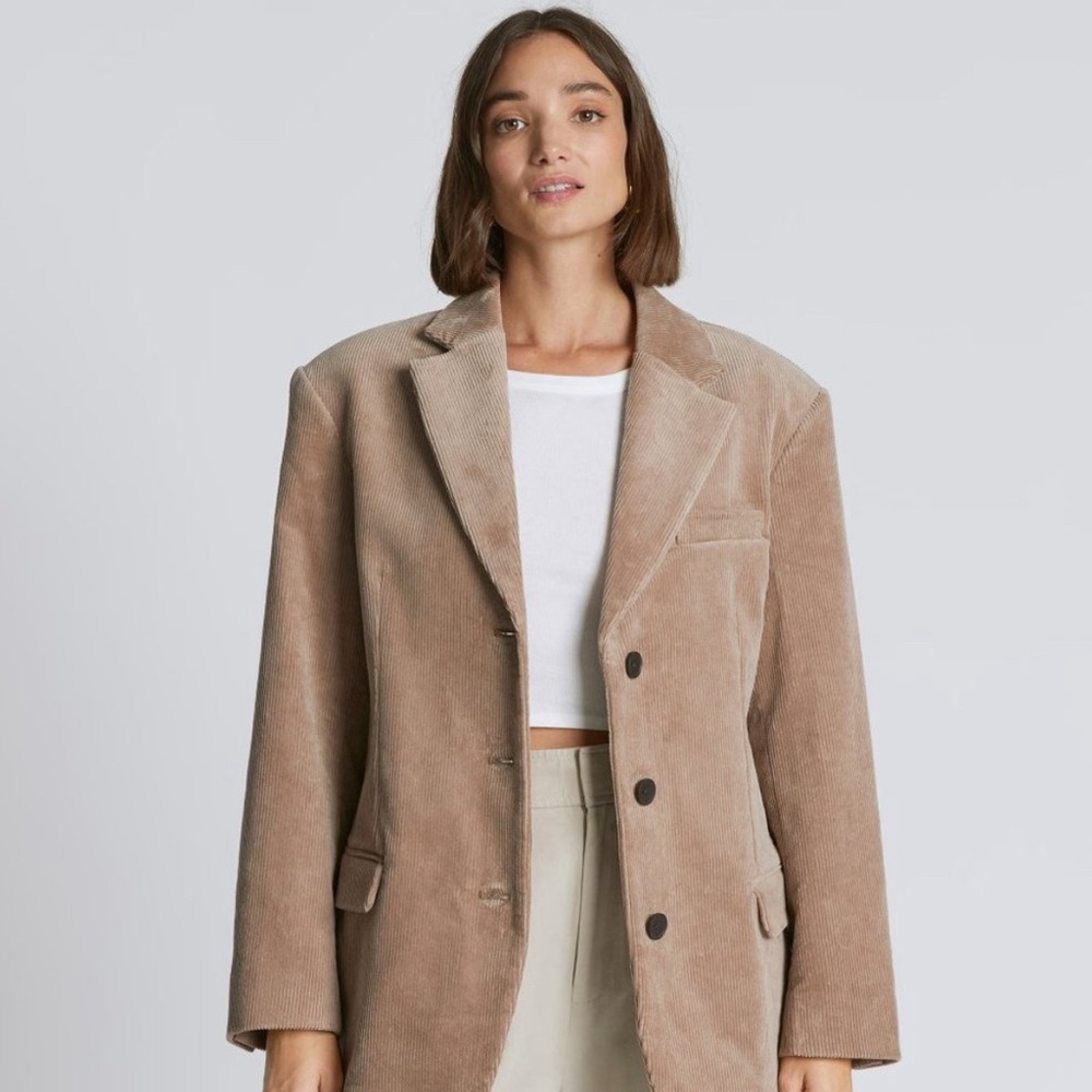 Everlane Tan Corduroy ‘80s Blazer Women’s Size 2 Beige Light Brown